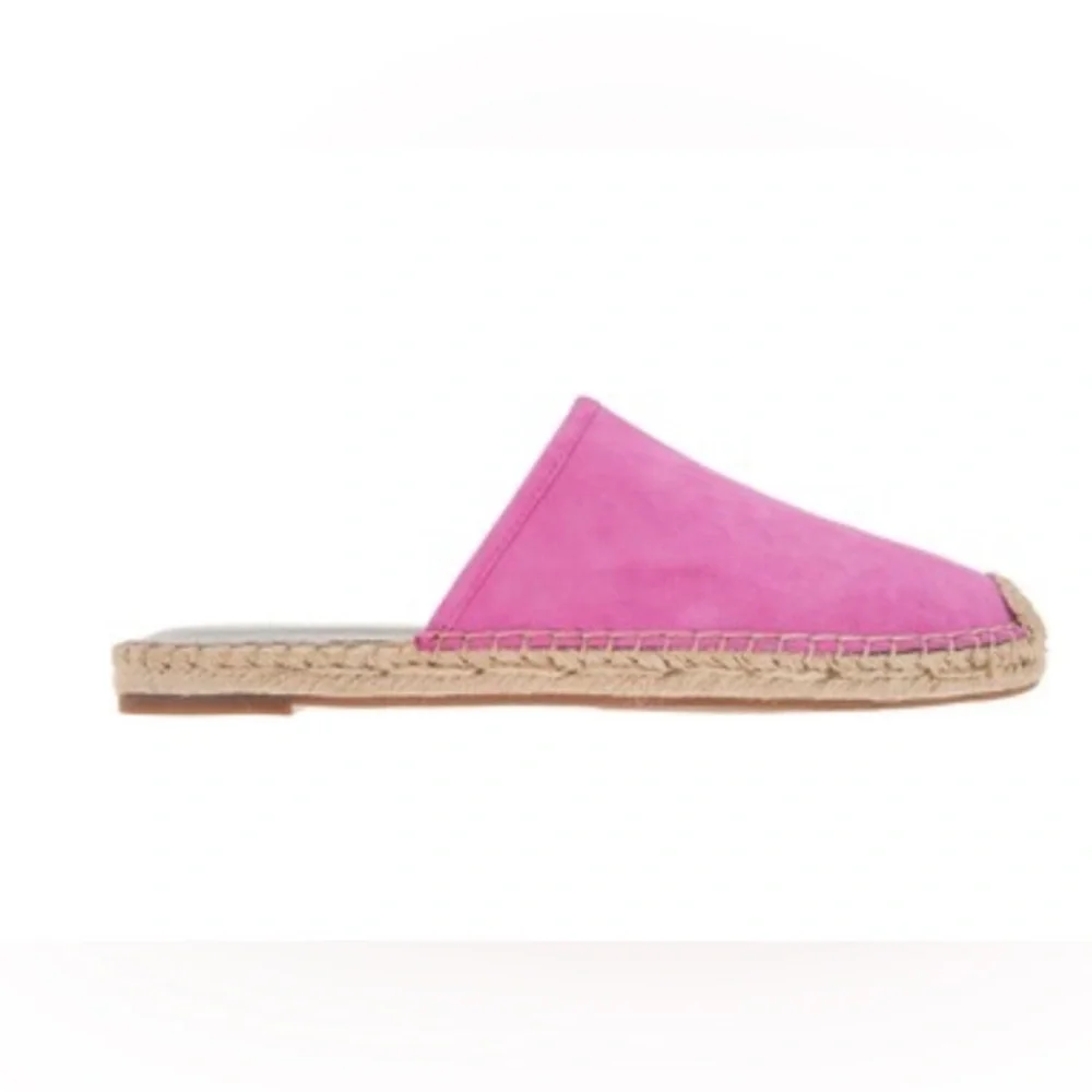 Marc Fisher Suede Espadrille Mules Gift Medium Pink Size 6 NEW - Picture 2 of 6